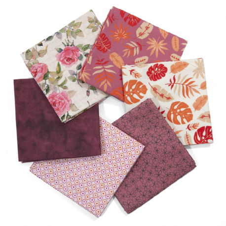 FAT QUARTER ENGLISH ROSES - PACK 6 UDS (PERCAL)