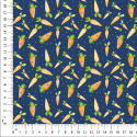 Printed carrots cotton fabric TAMIR 602